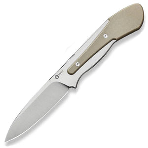 Civivi Varius Tan G10 D2 Steel Drop Point Fixed Blade Knife w/ Sheath 22009D2