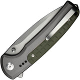 Civivi Sentinel Strike II Button Lock Gray Aluminum & OD Green FRN Folding Nitro-V Knife 22025D2