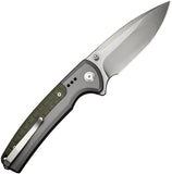 Civivi Sentinel Strike II Button Lock Gray Aluminum & OD Green FRN Folding Nitro-V Knife 22025D2