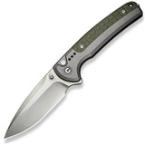 Civivi Sentinel Strike II Button Lock Gray Aluminum & OD Green FRN Folding Nitro-V Knife 22025D2