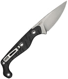 Civivi SOKN Black G10 Nitro-V Drop Pt Fixed Blade Knife w/ Belt Sheath 220271