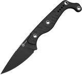 Civivi SOKN Blackout G10 Nitro-V Drop Pt Fixed Blade Knife w/ Belt Sheath 220273