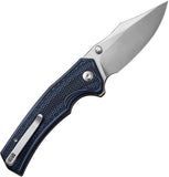 Civivi Vexillum Linerlock Black & Blue G10 Folding Nitro-V Pocket Knife OPEN BOX