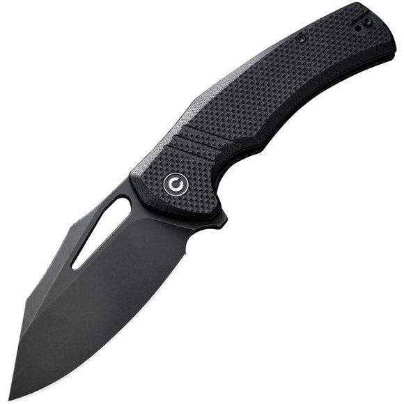 Civivi BullTusk Linerlock Black G10 Folding 14C28N Clip Pt Pocket Knife 230171