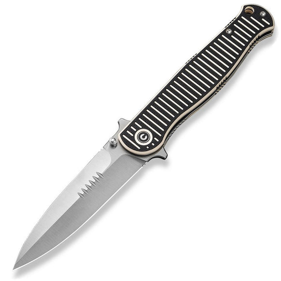 CIVIVI RS71 Linerlock Black & Ivory G10 Folding Nitro-V Pocket Knife 230251