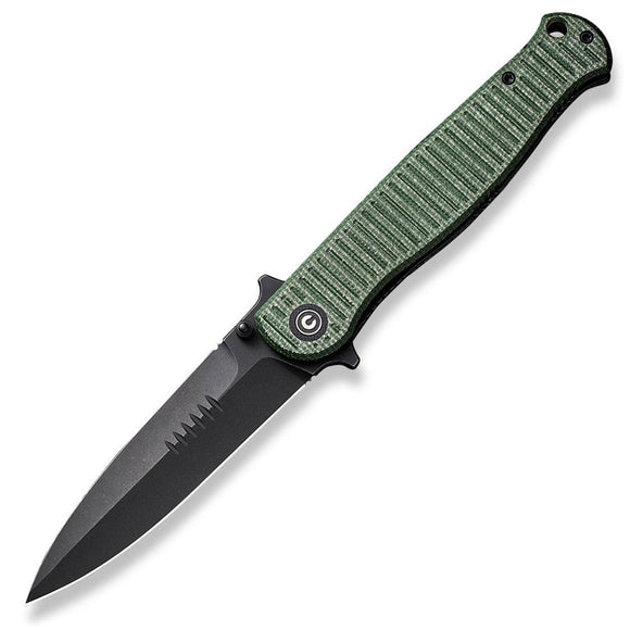 CIVIVI RS71 Linerlock Green Canvas Micarta Folding Nitro-V Pocket Knife 230253