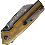 Civivi Amirite Button Lock Ultem Folding Damascus Reverse Tanto Pocket Knife 23028DS1