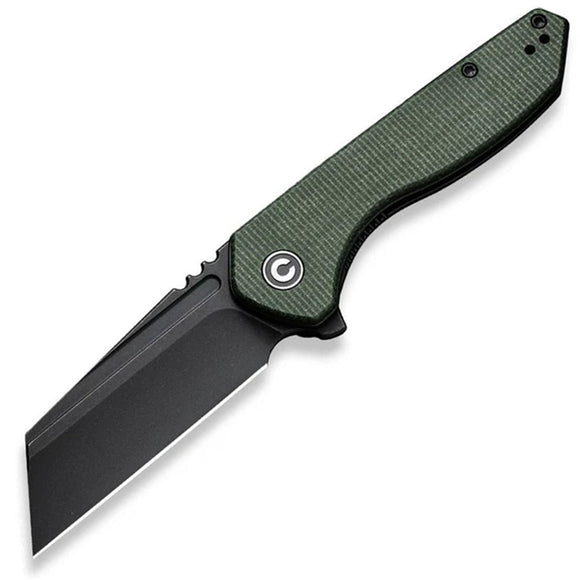 Civivi ExOne Linerlock Green Canvas Micarta Folding Nitro-V Pocket Knife 230363