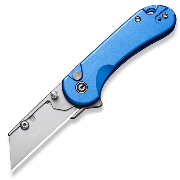 Civivi Elementum Utility Button Lock Blue Aluminum Folding 6Cr Pocket Knife 23029B2