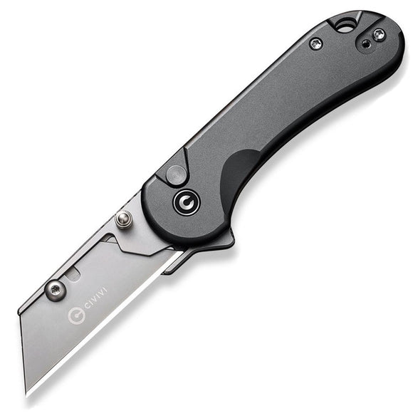 Civivi Elementum Utility Button Lock Gray Aluminum Folding 6Cr Pocket Knife 23029B4
