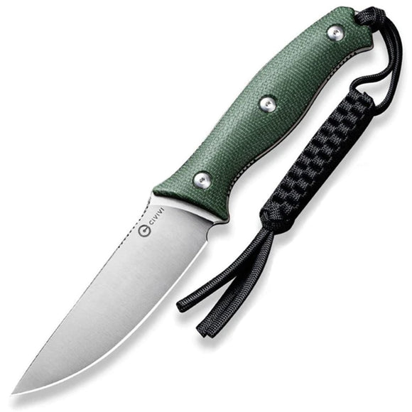 Civivi Stormridge Green Micarta Nitro-V Fixed Blade Knife w/ Belt Sheath 230413