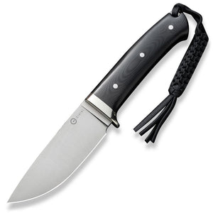 Civivi Cloud Peak Black G10 Nitro-V Drop Pt Fixed Blade Knife w/ Sheath 230441