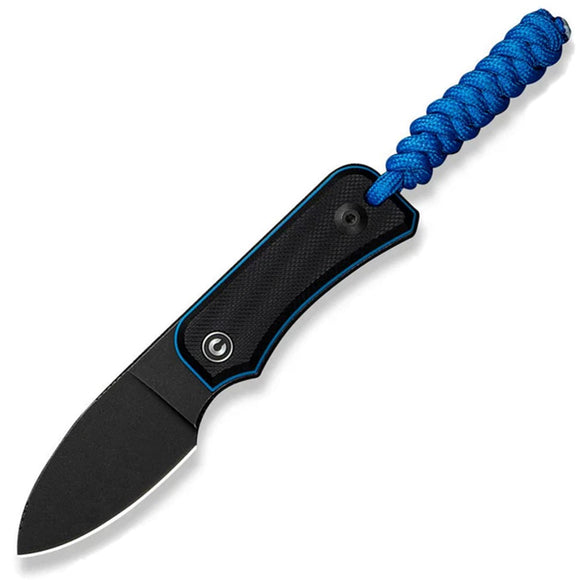 Civivi Baby Banter Blue & Black G10 Nitro-V Drop Pt Fixed Blade Knife 230451