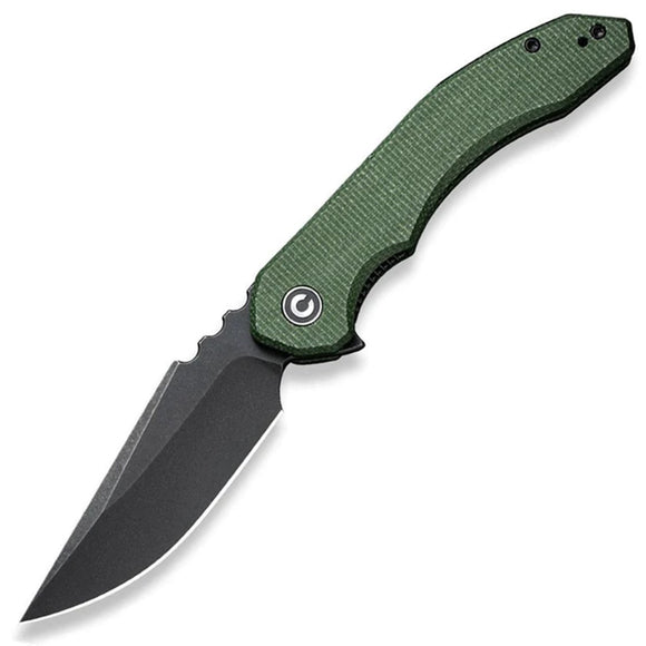 Civivi Bluetick Linerlock Green Micarta Folding 14C28N Drop Pt Pocket Knife 230503
