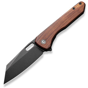 Civivi Nugz Linerlock Guibourtia Wood Folding 14C28N Reverse Tanto Pocket Knife 230603