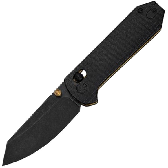Civivi Yonder Crossbar Lock Black Burlap Micarta Folding 14C28N Pocket Knife 23073B2