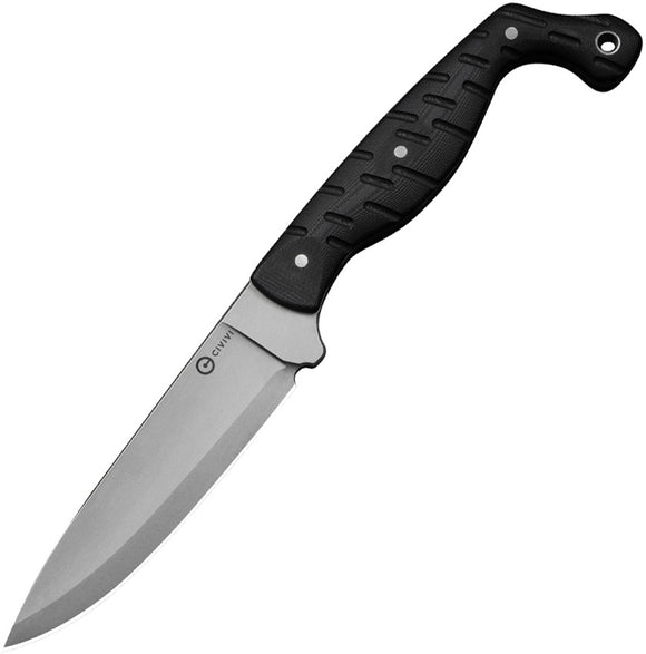 Civivi MDRN Hunter Black G10 Nitro-V Drop Pt Fixed Blade Knife w/ Sheath 230781
