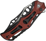 Civivi Biophase Button Lock Black Aluminum & Burgundy G10 Folding Nitro-V Knife 23083C1