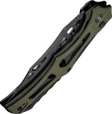 Civivi Biophase Button Lock Black Aluminum & OD Green G10 Folding Nitro-V Knife 23083C2