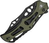 Civivi Biophase Button Lock Black Aluminum & OD Green G10 Folding Nitro-V Knife 23083C2