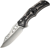 Civivi Biophase Button Lock Gray Aluminum & Black G10 Folding Nitro-V Knife 23083C3