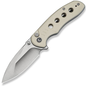 Civivi Triptych Button Lock Ivory G10 Folding 14C28N Pocket Knife 23085B2