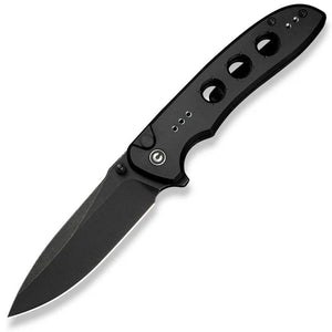 Civivi Hyperpulse Button Lock Black Aluminum Folding 14C28N Pocket Knife 23087A1