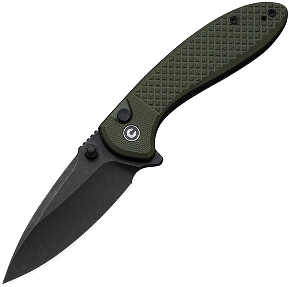 Civivi Faeger Button Lock OD Green G10 Folding 14C28N Drop Pt Pocket Knife 240312