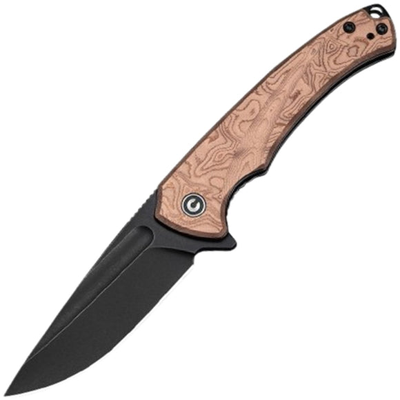 Civivi Voidflare Linerlock Copper Foil G10 Folding 14C28N Drop Pt Pocket Knife 240403