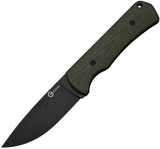Civivi Jencks OD Green G10 14C28N Steel Drop Pt Fixed Blade Knife w/ Sheath 240512
