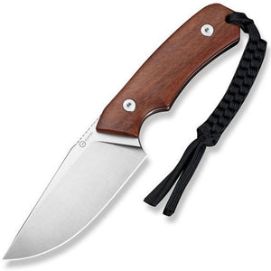 Civivi Gander Guibourtia Wood 14C28N Fixed Blade Knife w/ Belt Sheath 24058B3