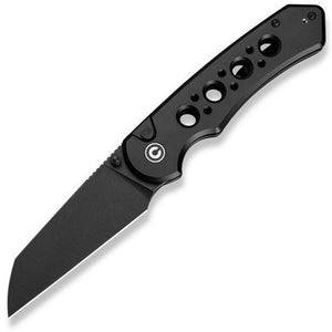 Civivi Pragma Prime Button Lock Black Aluminum Folding 14C28N Pocket Knife 240671
