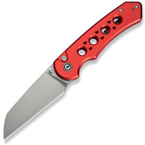 Civivi Pragma Prime Button Lock Red Aluminum Folding 14C28N Pocket Knife 240672