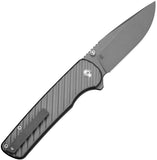 Civivi Iron Tide Button Lock Gray Aluminum Folding 14C28N Pocket Knife 250113
