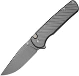 Civivi Iron Tide Button Lock Gray Aluminum Folding 14C28N Pocket Knife 250113
