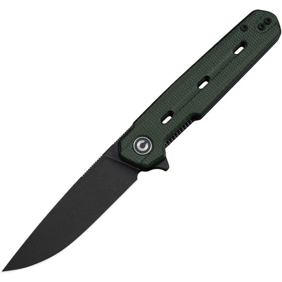 Civivi Navo Linerlock Green Micarta Folding Nitro-V Drop Pt Pocket Knife 25015A2