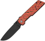 Civivi Zygon Top Crossbar Lock Orange & Black Micarta Folding Nitro-V Pocket Knife 250352