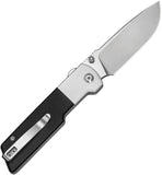 Civivi Zygon Top Crossbar Lock Black & White G10 Folding Nitro-V Pocket Knife 25035C1