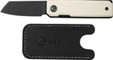 Civivi Kukei Linerlock Ivory G10 Folding Nitro-V Pocket Knife w/ Sheath 250363