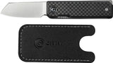 Civivi Kukei Linerlock Carbon Fiber & G10 Folding Nitro-V Pocket Knife w/ Sheath 250364