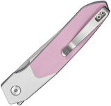 Civivi Brr15 Light Linerlock White & Powder Pink G10 Folding Nitro-V Pocket Knife 250633