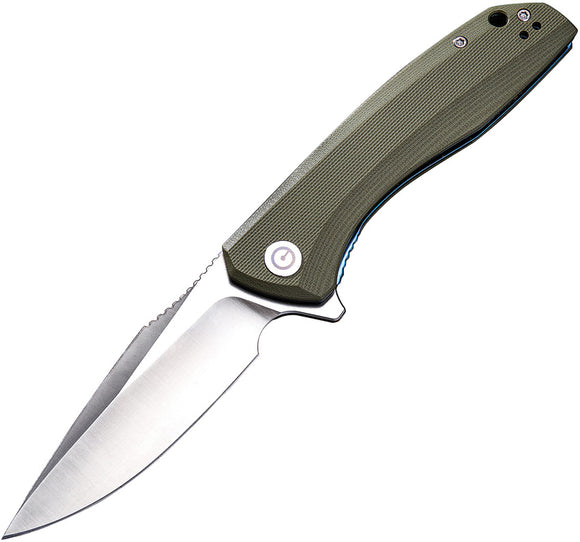 Civivi Baklash Green G10 Folding Knife Satin Blade by We Knife Co 801a