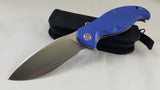 Civivi Naja Linerlock Blue G10 Folding Knife Satin Blade by We Knife Co 802b