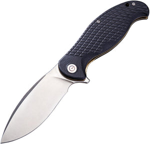 Civivi Naja Linerlock Black G10 Folding Knife Satin Blade by We Knife Co 802c