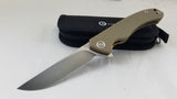 Civivi Courser Linerlock Tan G10 Folding Knife VG10 Blade by We Knife Co 804B