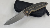 Civivi Statera Linerlock Brown Carbon Fiber Folding Knife 901A