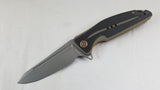 Civivi Statera Linerlock Brown Carbon Fiber Folding Knife 901A