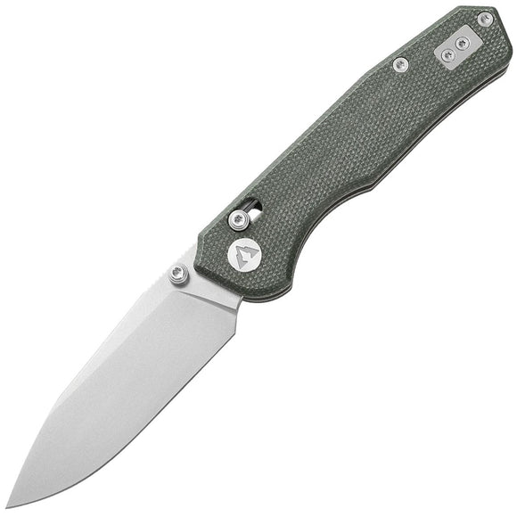 CMB Made Knives Explorer Axis Lock Gray Micarta Folding 14C28N Pocket Knife 18A