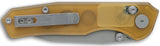 CMB Made Knives Explorer Axis Lock Amber PEI Ultem Folding 14C28N Pocket Knife B18F