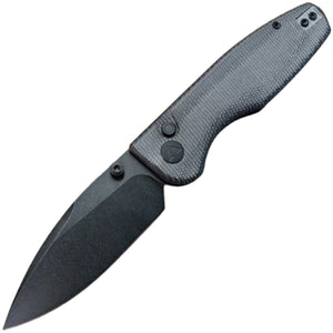 CMB Made Knives Predator V3 Button Lock Black Micarta Folding 14C28N Pocket Knife 19B